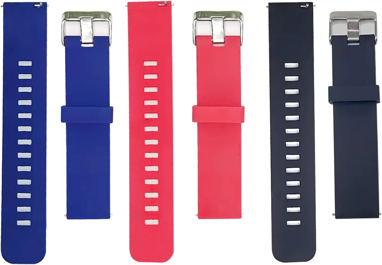 Colorful rubber and silicone watch bands