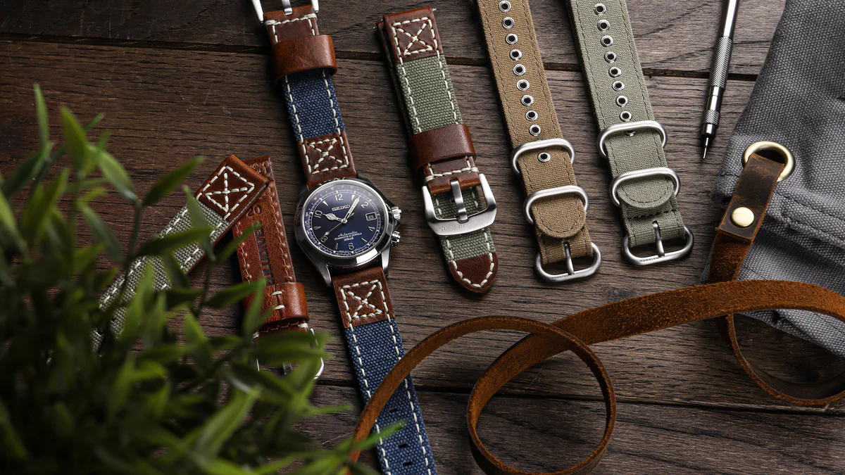 Collection of canvas watch straps